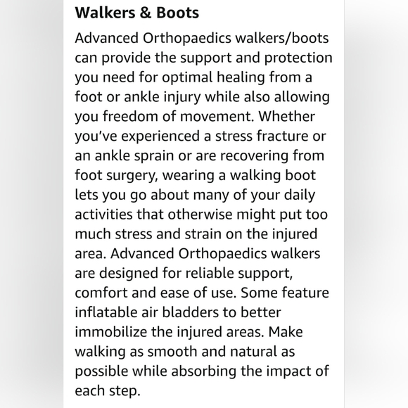 Advanced Orthopaedic Walker Boot Women's Size 8.5 to 11.5 - Picture 14 of 16